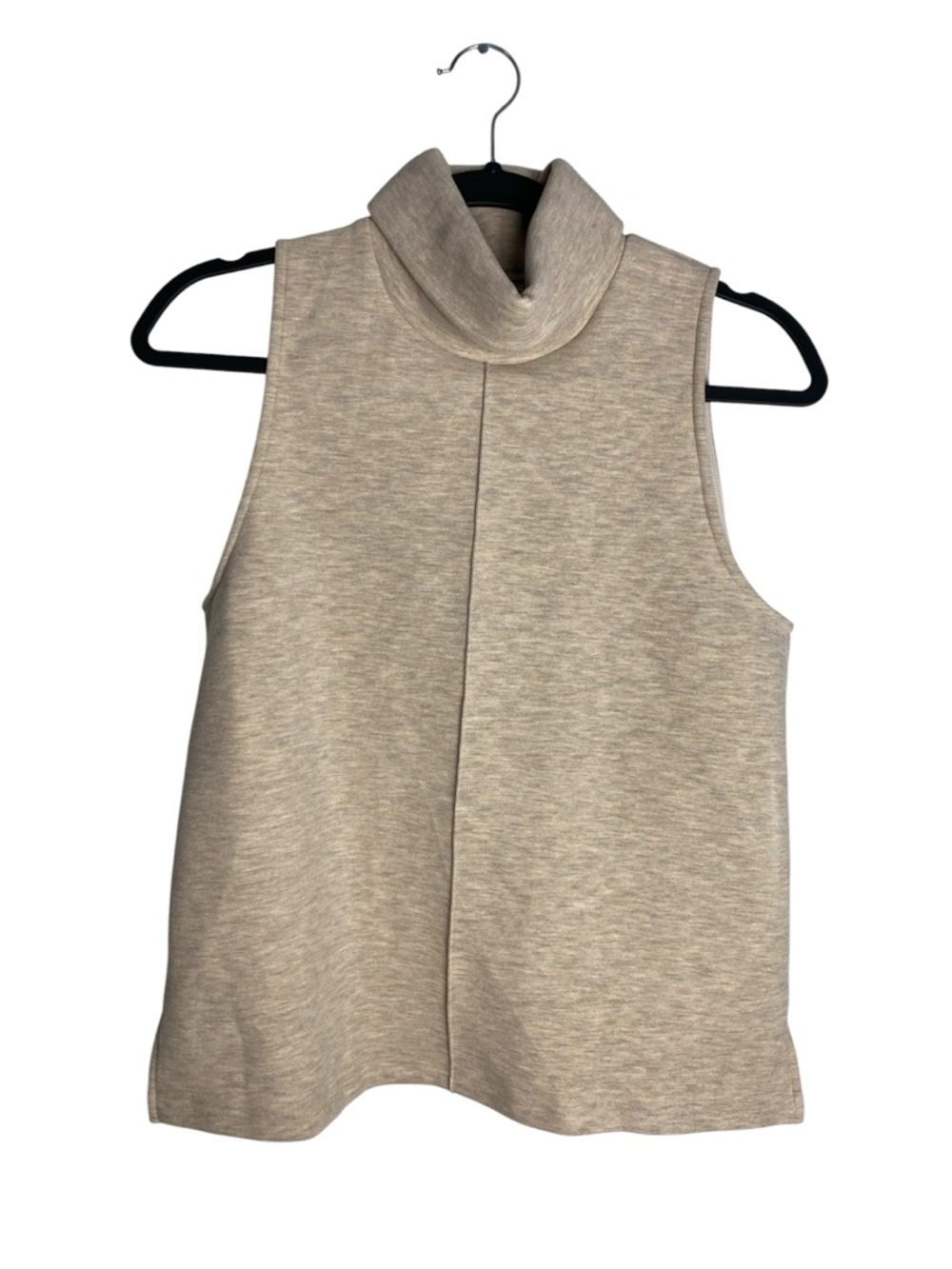 OGL Heather Morganite FuzzLuxe Turtle Neck Split Hem Top